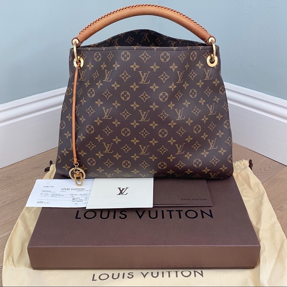 Louis Vuitton Artsy Mm Large Handbag Braided Handle With
